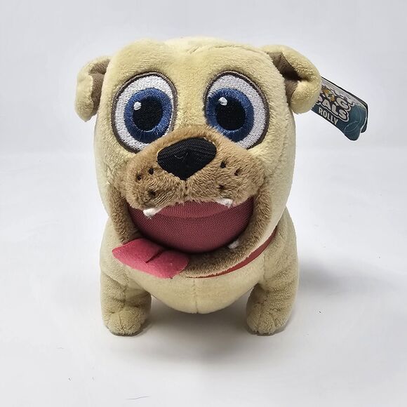 Rolly Pug Puppy Dog Pals Disney Junior  6” Stuffed Animal Toy Plush Brown Small - Picture 1 of 12